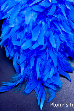 Boa piume di gallo - 10 cm - turchese